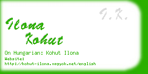 ilona kohut business card